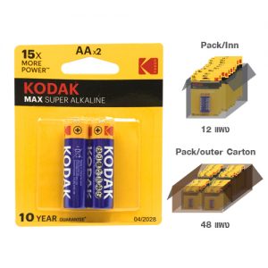 KODAK MAX SUPER ALKALINE AA (2 pack)