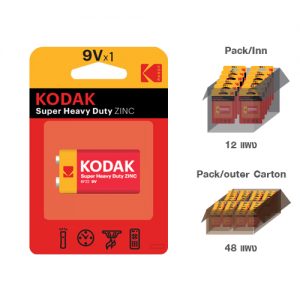 KODAK ZINC EXTRA HEAVY DUTY 9v (1 pack)