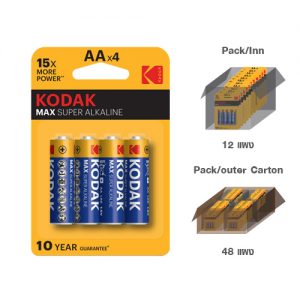 KODAK MAX SUPER ALKALINE AA battery (4 pack)